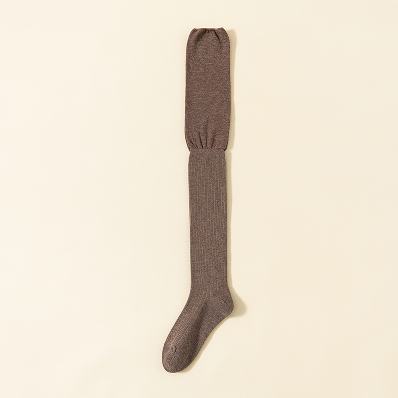 Ennåls bomull sexiga svarta knähöga strumpor för damer