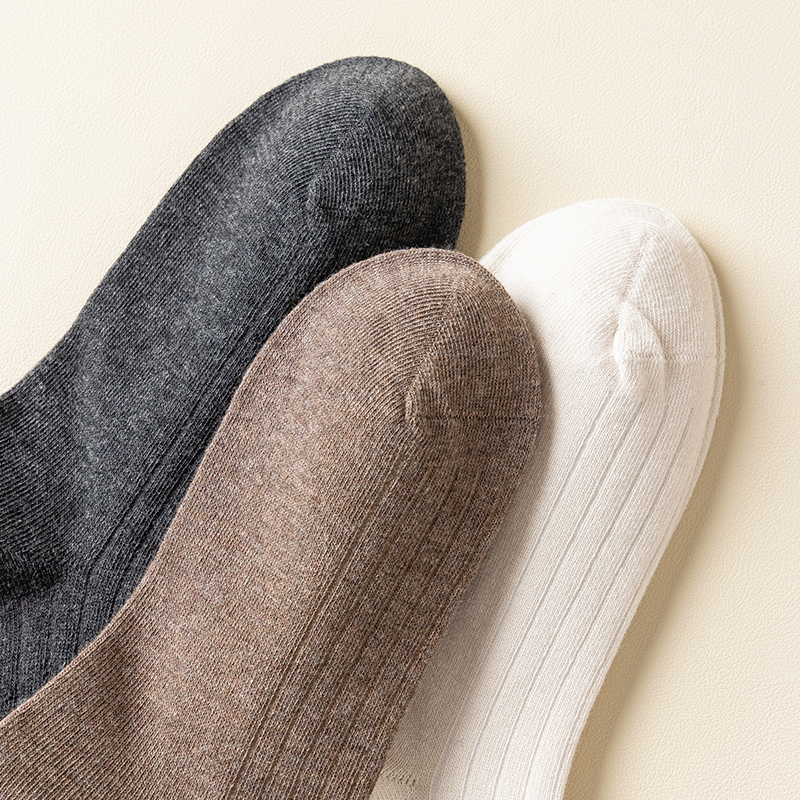 Ennåls bomull sexiga svarta knähöga strumpor för damer