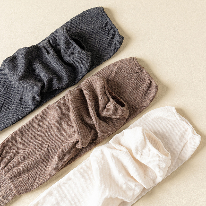 Ennåls bomull sexiga svarta knähöga strumpor för damer