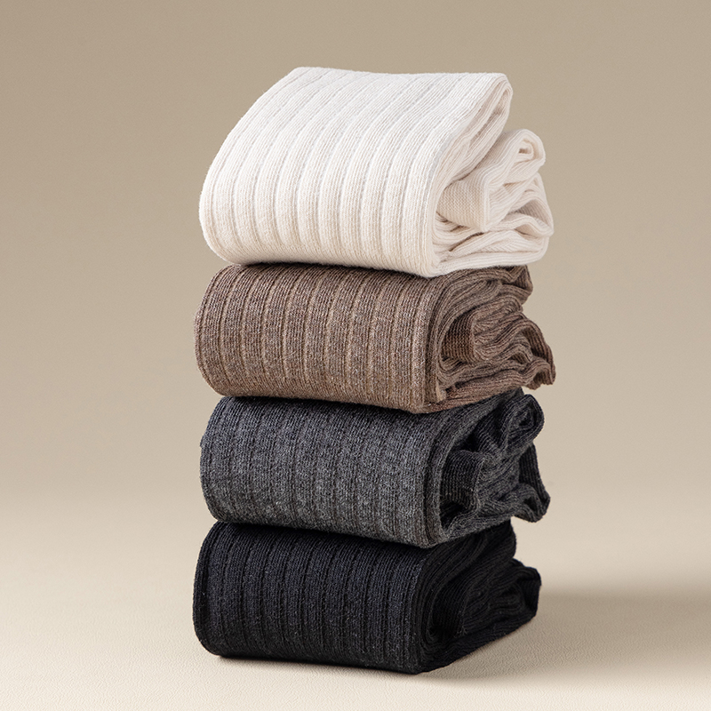 Ennåls bomull sexiga svarta knähöga strumpor för damer