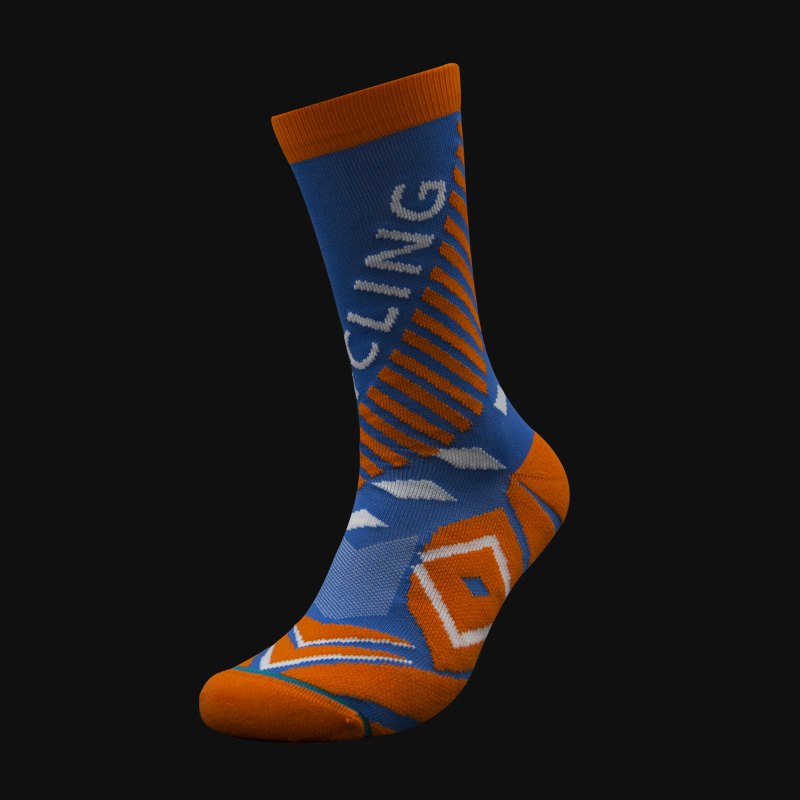 Utomhus cykling tryck nylon jacquard strumpor