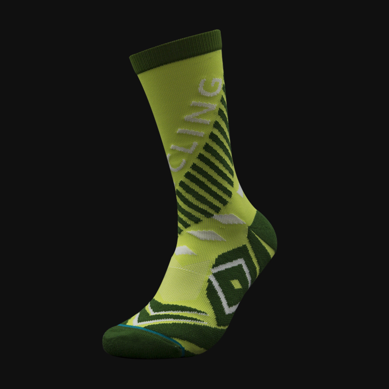 Utomhus cykling tryck nylon jacquard strumpor
